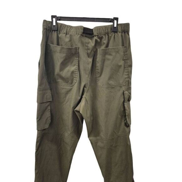 Ninth Hall Men's Olive Green Polyester Cargo Pants - Picture 6 of 15